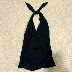 Trina Turk Black Halter Top, Petite
